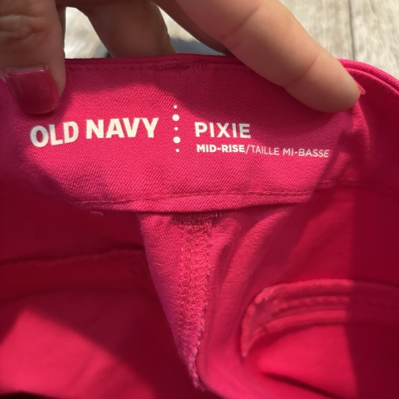 Old Navy Pixie Pants Women's Size 16 Regular Mid-Rise Ankle Length Hot Pink NWT - Picture 6 of 7